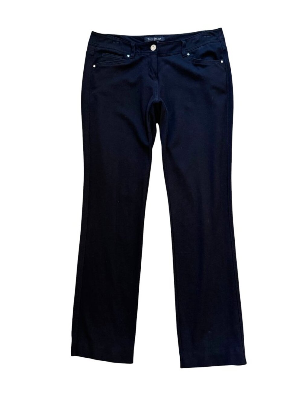 White‎ House Black Market Slim Leg Ponte Knit Pants Stretch Size 2S (2P) Petite